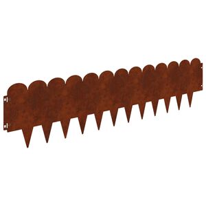 vidaXL Raseneinfassung 20 Stk. 103 x 25 cm Stahl Rostig