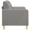vidaXL 2-Sitzer-Sofa Hellgrau 120 cm Stoff
