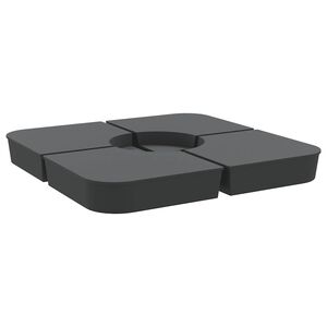 vidaXL 4-tlg. Kreuzfu&szlig;-Schirmst&auml;nder-Set 100 kg PP