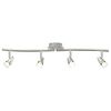 vidaXL Deckenstrahler mit Strahlern Nickel 27 x 10 x 12 cm Metall