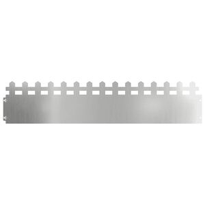 vidaXL Rasenkanten 10 pcs 103 x 0,05 x 22 cm Verzinkter Stahl Silber