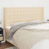 vidaXL Kopfteil mit Ohren Creme 183x16x118/128 cm Stoff