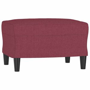 vidaXL Fu&szlig;hocker Weinrot 60x50x41 cm Stoff