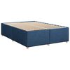 vidaXL Boxspringbett mit Matratze Blau 140x190 cm Stoff