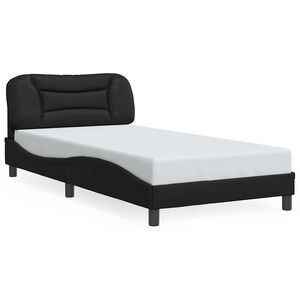 vidaXL Bettgestell ohne Matratze "Hvar" Schwarz 100x203 cm Kunstleder