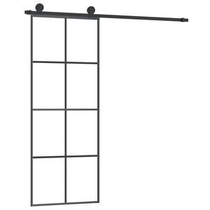 vidaXL Schiebet&uuml;r mit Beschlag 76x205 cm ESG-Glas & Aluminium