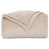 vidaXL &Uuml;berwurfdecke Beige 130 x 150 cm Fleece