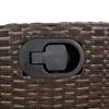 vidaXL 9-tlg. Garten-Essgruppe mit Kissen Braun Poly Rattan