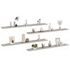 vidaXL Wandregale 4 Stk. Betongrau 115x9x3 cm