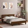 vidaXL Bettgestell mit Kopfteil Braun Eichen-Optik 120x190 cm