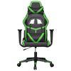 vidaXL Gaming-Stuhl mit Massagefunktion Schwarz und Gr&uuml;n Kunstleder