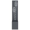 vidaXL Garten Sichtschutz-Leinwand Floral Anthrazit 32 x 140 cm