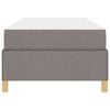 vidaXL Bettrahmen mit Matratze Taupe 90 x 190 cm Stoff
