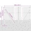 vidaXL Zaun mit Pfosten Silber 1,2 x 10 m Stahl und PVC
