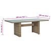 vidaXL 9-tlg. Garten-Essgruppe Poly Rattan Braun