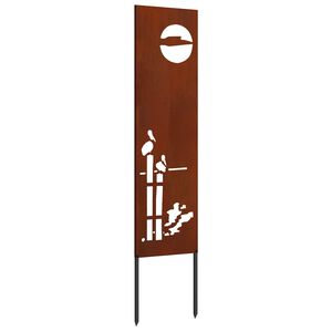 vidaXL Garten Sichtschutz-Leinwand Rostoptik 32 x 140 cm
