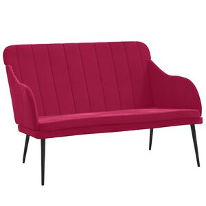 vidaXL Sitzbank Weinrot 110x76x80 cm Samt