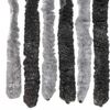 vidaXL Fliegenvorhang Grau und Schwarz 118x220 cm Chenille