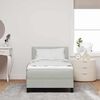 vidaXL Boxspringbett mit Matratze Hellgrau 100 x 200 cm Samt