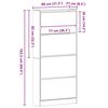 vidaXL Schuhschrank mit Regal Schwarz Eichen-Optik 80 x 21 x 163,5 cm