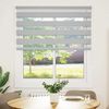 vidaXL Doppelrollo Hellgrau 130x150 cm Stoffbreite 125,9 cm Polyester
