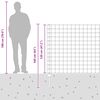 vidaXL Zaun mit Pfosten Grau 1,2 x 10 m Stahl