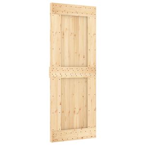 vidaXL Schiebet&uuml;r NARVIK Nat&uuml;rlich und Schwarz 80 x 210 cm (213,5 cm)