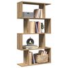 vidaXL Raumteiler-B&uuml;cherregal 4 B&ouml;den Artisan-Eiche 70x24x129 cm