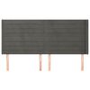 vidaXL Kopfteil mit Ohren Dunkelgrau 183x16x118/128 cm Samt