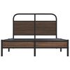 vidaXL Bettgestell ohne Matratze 135x190 cm Braun Eichen-Optik
