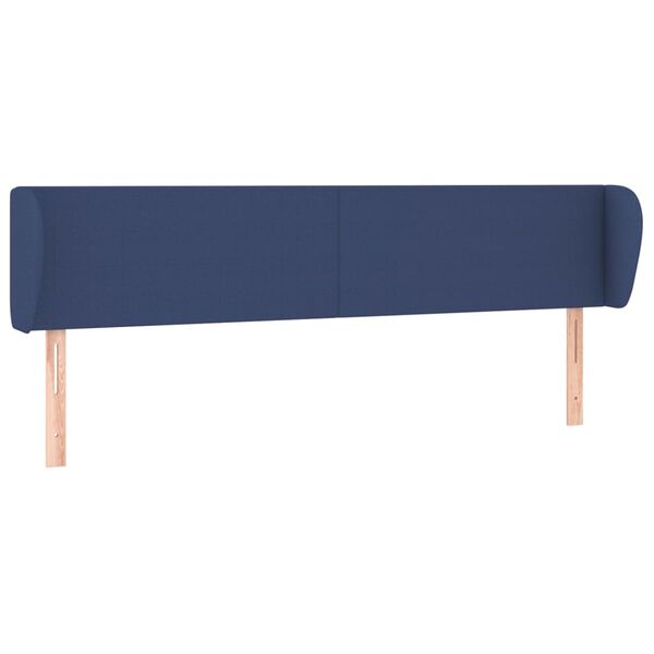 vidaXL Kopfteil mit Ohren Blau 183x23x78/88 cm Stoff