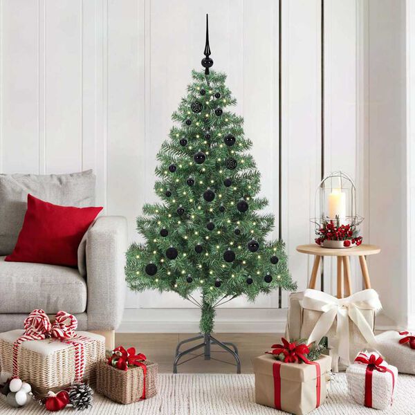 vidaXL Weihnachtsbaum mit 150 LEDs mit St&auml;nder Gr&uuml;n 150 cm PVC
