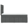 vidaXL Boxspringbett mit Matratze Dunkelgrau 90x190 cm Stoff