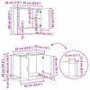 vidaXL Badezimmerm&ouml;bel-Set 3 pcs Schwarz Eichen-Optik Holzwerkstoff
