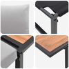 vidaXL Garten Essgruppe 3 pcs Hellgrau Stahl