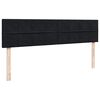 vidaXL Ottoman-Bett mit Matratzen & LEDs Schwarz 160x200 cm Samt