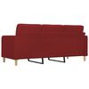 vidaXL 3-Sitzer-Sofa Weinrot 180 cm Stoff