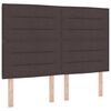 vidaXL Boxspringbett mit Matratze Dunkelbraun 140 x 190 cm Stoff
