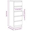 vidaXL Sideboard mit Schubladen Wei&szlig; 37,5x35x99 cm Holzwerkstoff