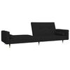 vidaXL Schlafsofa 2-Sitzer mit 2 Kissen Schwarz Samt