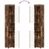 vidaXL Badezimmerschrank-Set TULUM Ger&auml;ucherte Eiche Holzwerkstoff