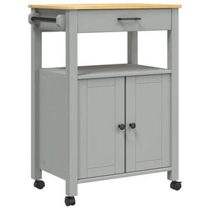 vidaXL K&uuml;chenwagen MONZA 60x40x88,5 cm Massivholz Kiefer
