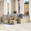 vidaXL Garten-Sofa-Set 12 pcs Beige Poly-Rattan