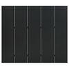 vidaXL 5-tlg. Raumteiler 2 Stk. Schwarz 200x180 cm Stahl