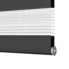 vidaXL Doppelrollo Schwarz 145x230 cm Stoffbreite 140,9 cm Polyester