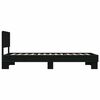 vidaXL Bettgestell Schwarz 90x200 cm Holzwerkstoff und Metall