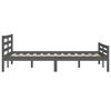 vidaXL Massivholzbett Grau 120x200 cm