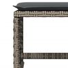 vidaXL 9-tlg. Garten-Essgruppe mit Kissen Grau Poly Rattan