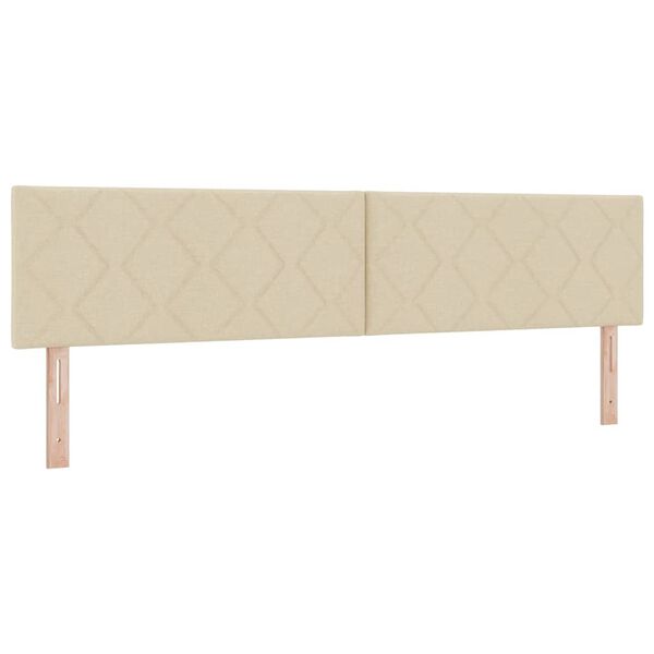 vidaXL Kopfteil mit Kopfteil Creme 200 cm Kunstleder