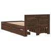 vidaXL Bettgestell mit Kopfteil Braun Eiche 75x190 cm Holzwerkstoff